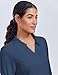 PINSPARK Workout Tops for Women Long Sleeve UPF 50+ Sun Shirts UV Protection Shirt Lightweight V Neck Athletic Yoga Pilates Top,Navy L