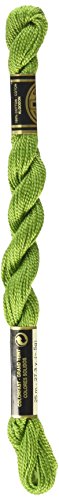 Hilo de algodón perlado DMC 115, tamaño 5, color verde aguacate claro miniatura 1