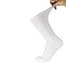 120 Pairs of Men's Cotton Diabetic Neuropathy Crew Socks (White, Shoe Size 8-11 US)