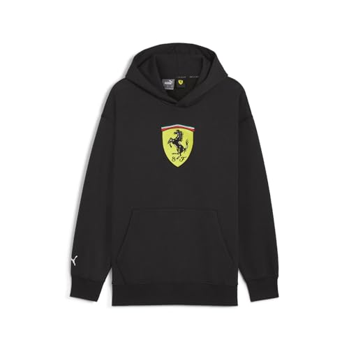 PUMA Mens Scuderia Ferrari Race Shield Hoodie Athletic Outerwear Casual - Black