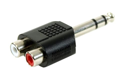 Plugger Adaptateur RCA femelle/Jack mâle stéréo Noir PLUADAPRFSJMSEAS