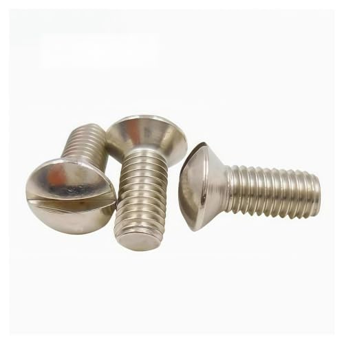 10/20/50pcs M3 M4 M5 M6 GB69 DIN964 A2-70 304 Stainless Steel Slotted Countersunk Head Half Oval Screw Bolt(M5x20mm-20pcs)