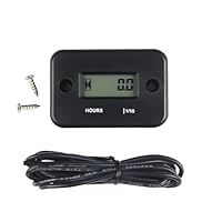 Namvo Betriebsstundenzähler für 2-Takt-, 4-Takt-Motor, für Benzinmotor, Rasenmäher, Dirtbike, Motorrad, Motocross, Schneemobil, Kart, ATV, Boot