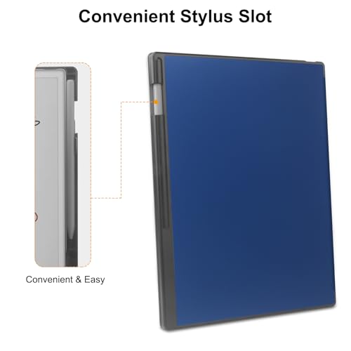 Case for Remarkable Paper Pro 11.8” (2024 Released),Lightweight and Hard Back Shell Protective Book Folio Cover, fit Remarkable Paper Tablet with 11.8” Color Display，Auto Sleep/Wake,Blue