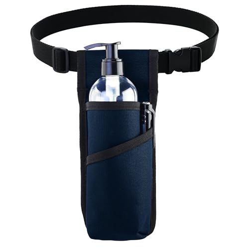 YOURUIMEI Professional Massage Therapist Holster with Adjustable Belt, Massage Bottle Bag, Massage Lotion Holster,Massage Oil Holster,Dark Blue(XJ-1KD)
