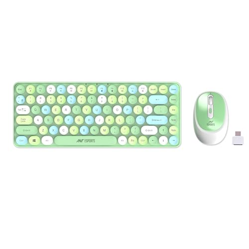 Ant Esports WKM33 Mini Keyboard and Mouse Combo, Colourful Wireless Keyboard with Round Keycaps,2.4GHz Dropout-Free Connection, Long Battery Life,Cute Wireless Mouse for PC/Laptop/Computer-Apple Green (B0CTWVKF6V) Amazon Price History, Amazon Price Tracker