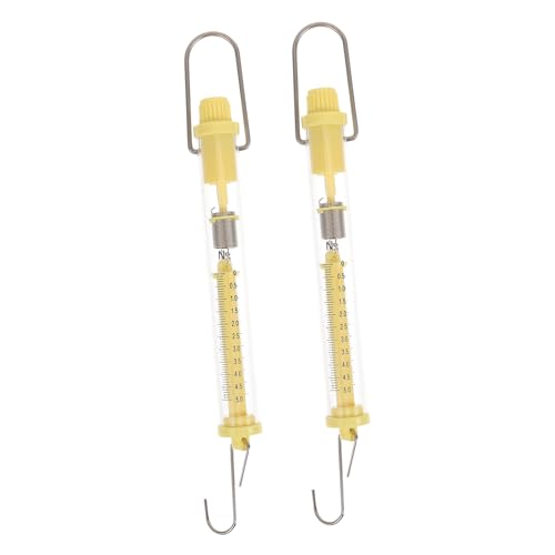 CIYODO Experiment Tool Cylinder Spring Scale Newton Force Meter Strong Stainless Steel Hook Graduation Random Color