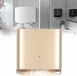1250 W elektrisches automatisches Induktions-Händetrocknungsgerät, kompakter Händetrockner, elektrischer Händetrockner, automatischer Hochgeschwindigkeits-Händetrockner,für Haushalt,Küche,Bad,Gold