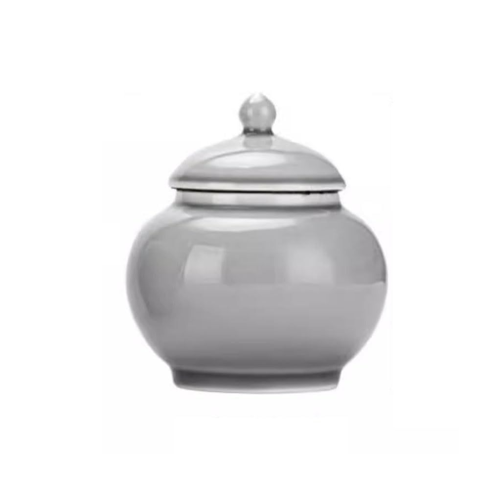 Lata de té Lata de té esmaltada, Tarro Sellado cerámica for el hogar, pequeño almacén, Caja portátil, Lata pequeña, Almacenamiento for Aperitivos Carrito de té(A)