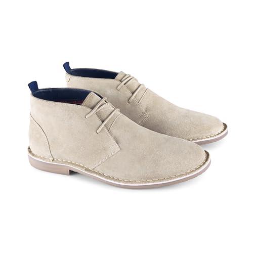 Catesby Sahara   Botas de ante para hombre, botas de desierto de alta calidad con tres ojales, botas casuales para hombre, arena, 47 EU