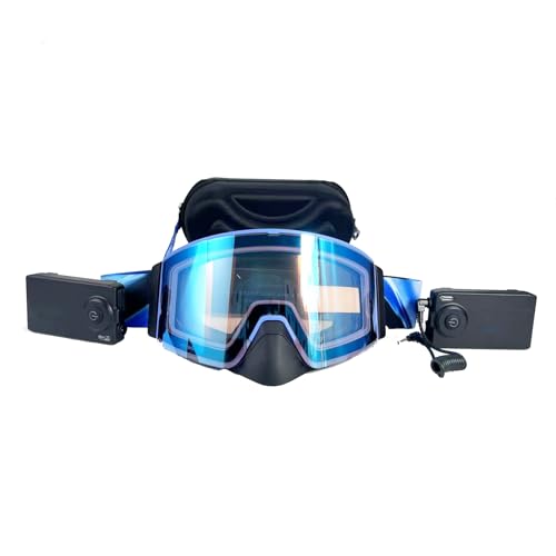 Wynthorix Heated Goggles Snowmobile Anti-Fog Magnetic Interchangeable Frameless 100% UV Lens OTG...