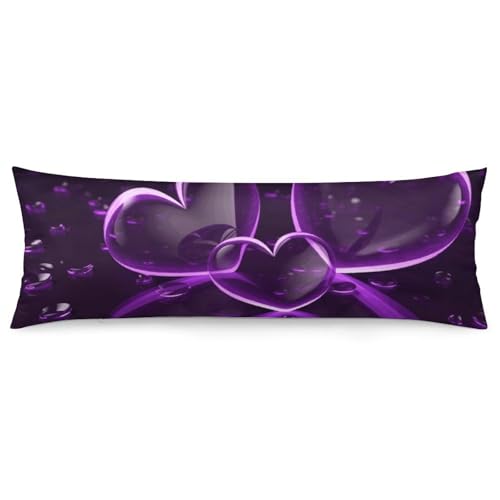 Housse de coussin cœurs violets pour un lit douillet - 2