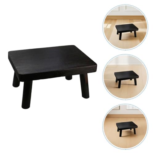 Taburete rectangular de madera para salon de te de estilo japones zen 8