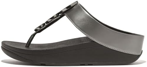 FitFlop Halo Bead-circle Metallic Toe-post Sandals womens Wedge Sandal