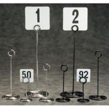 Image of American Metalcraft (NSB8) 8 inch Black Chrome Swirl Base Number Stand