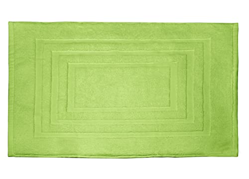Tappeto da Bagno in Spugna Cotone Tinta Unita Vari Colori Modello Sophie Tappeto Verde Acido