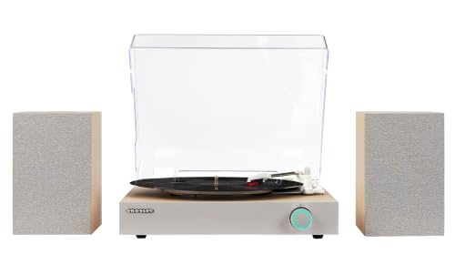 Image of Crosley CR7503A-NA Zane Record Player with Speakers, Natural