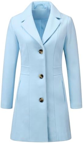 Allegra K Women’s Trench Coats Single Breasted Long Outerwear Winter Coat Allegra K Women’s Trench Coats Single Breasted Long Outerwear Winter Coat