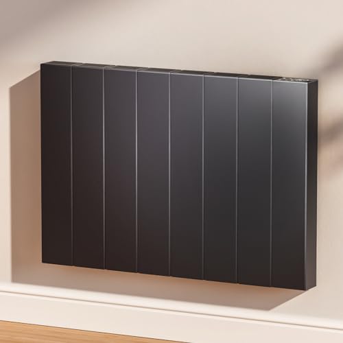 EMKE Konvektor-Heizung Elektroheizung Energiesparend Standgerät oder Wandmontag Anthrazit Elektroheizkörper 1500W mit LCD-Display, Wochenzeitschaltuhr, Anwendung Fernbedienung Heizung Elektrisch
