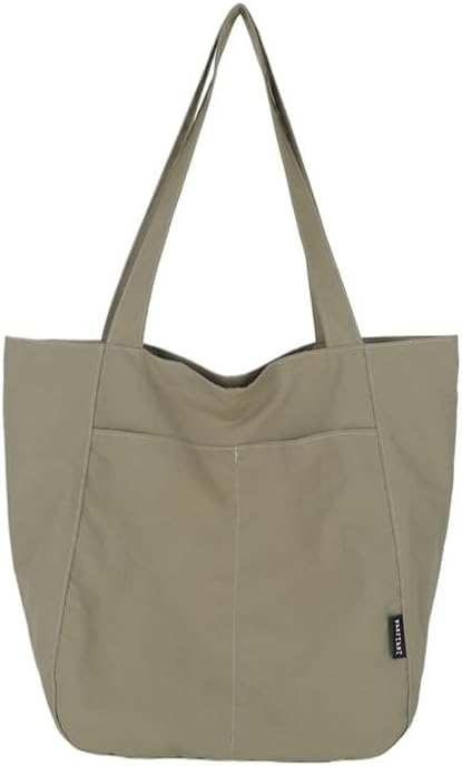 Nylon Tote Bag for Women Lightweight Purses Quilted Tote Bags with Zipper and Handbags Large Casual Shoulder for Travel Gym