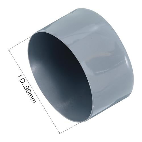 Image of uxcell 2pcs Rubber End Caps 90mm ID Vinyl Round Tube Bolt Cap Cover Screw Thread Protectors Grey, 50mm Height