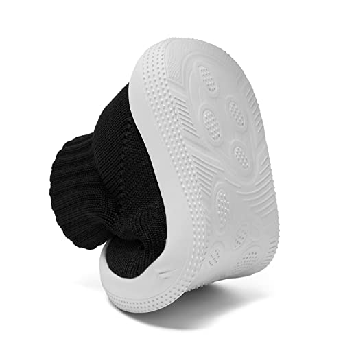 Image of Eashi Baby Boy Girl Non-Skid Indoor Infant Walking Shoes Breathable Warm Elastic Sock Shoes with Memory Sole Protect Toes Outdoor Sneakers
