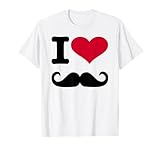 Ich liebe Schnurrbart mit rotem Herz für alle Barbier und Fans.