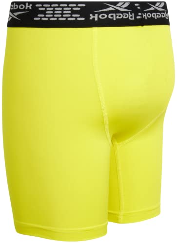 Reebok Boys’ Underwear – Long Leg Performance Boxer Briefs (3 Pack), Size Small, Light Grey/Yellow/Navy #TOP5