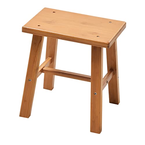 TOGEVAL 1pc Bamboo Foot Stool Small Low Stool for Boys and Girls Boho Bathroom One Step Anti-Slip Home Shoe Changing