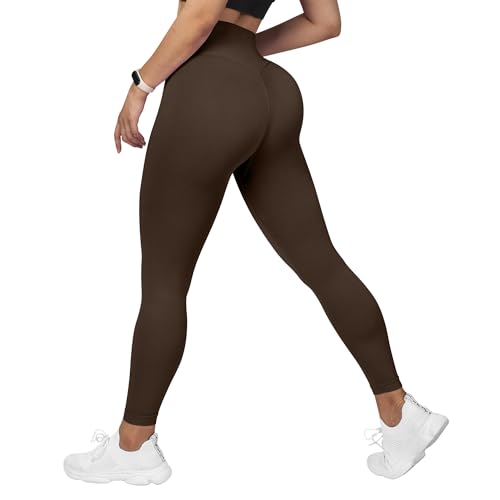Image of MOOSLOVER Seamless Butt Lifting Workout Leggings for Women High Waist Yoga Pants Compression Contour Tights