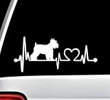Rakelfix Herzschlag hundeschnauzer Riesenschnauzer Schnauzer Aufkleber Größe/Farbe ANPASSBAR Sticker Autoaufkleber