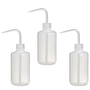 Bottle,Squeeze Bottle,3 Pack 250ml Safety Wash Bottle with Narrow Mouth,Plastic Economy Natural Squeeze Condiment Water…