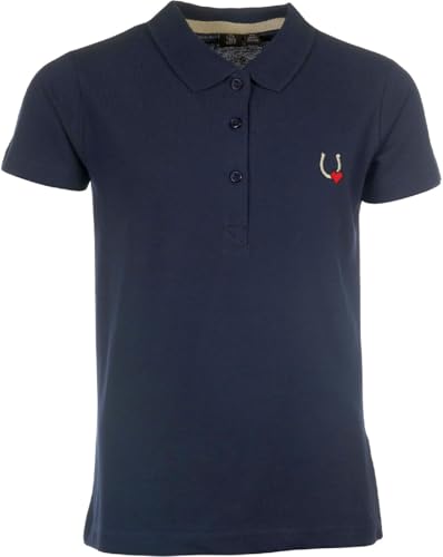 HKM Mädchen Claire Poloshirt, Dunkelblau, 134/140 HKM Mädchen Claire Poloshirt, Dunkelblau, 134/140