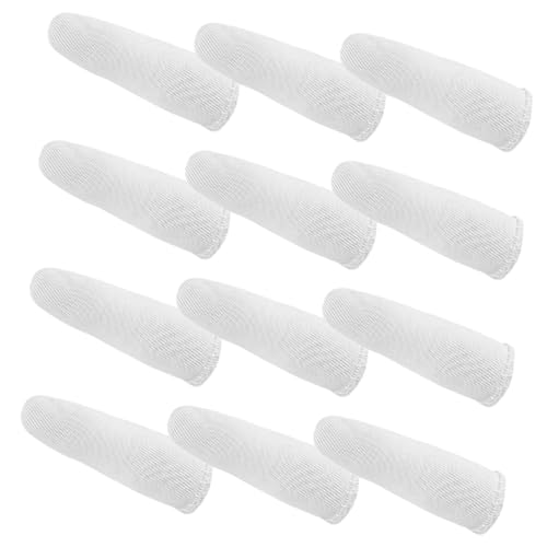 WOONEKY 60 Pack Cotton Fingertip Protectors Breathable Non-slip Covers Protective Work Gloves Cotton Material