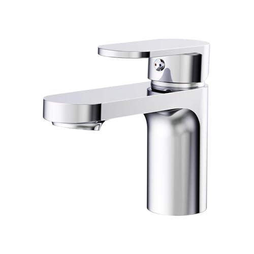 MOB-IN - Grifo para cuarto de baño, mezclador de caño bajo cromado H12,3 cm PIXE