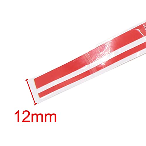 sourcing map 12mm Vinyl Striping Pin Streifen Doppel Linie Klebeband Auto Decal Aufkleber rot