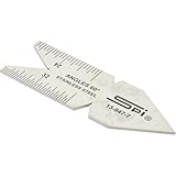 SPI Center Gage, Chrome Coated Steel, 60° Angle, 1/32 to 1/14 Inch Graduation