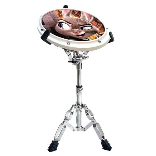 Image of Softline Pro SP-DPPK-Kit 12 inch & 10 Corners Dumbed Drum Practice Pad Kit, Double Side with Stand & Bag (SP-DPPK-41-Kit-ABS-Round)