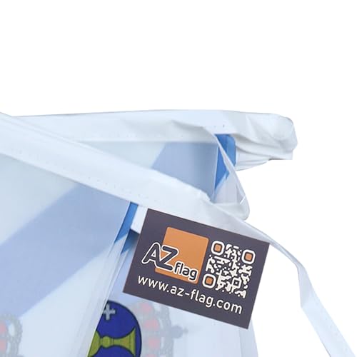 Image of AZ FLAG Galicia 6 meters BUNTING Flag 20 flags 9'' x 6'' - Spanish region of Galicia STRING flags 15 x 21 cm
