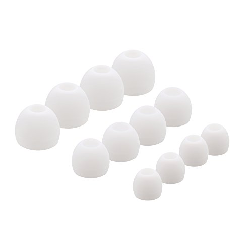 ALXCD Ear Tips for Samsung U Flex in-Ear Flexible Headphone, S/M/L 3 Sizes 6 Pairs Replacement Soft Silicone Earbud Tips, Fit for U Flex Wireless Headphone Samsung U Flex [6 Pair](White)