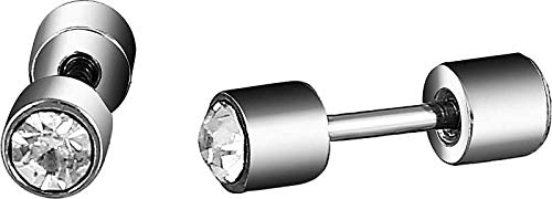 Hunky Dory Diamond Stud Thin Screw 316L Stainless Steel Earrings For Men | Women (1 Pair) (B08S76F4HB) Amazon Price History, Amazon Price Tracker