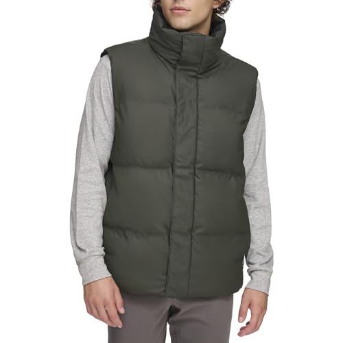 Image of DKNY Men's Quilted Tech Hooded Puffer