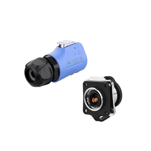Conector de alimentación LP20 M20 hembra IP67 de 2 pines para equipos de monitoreo industrial 5