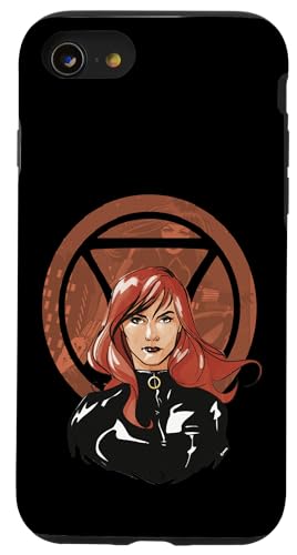 Image of iPhone SE (2020) / 7 / 8 Marvel Avengers Super Heroes Black Widow with Hourglass Logo Case