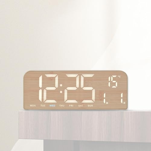 Reloj digital LED con brillo regulable para evitar luz molesta al dormir 8