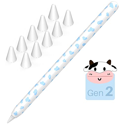 Ya en manzanajugosa.com: NIUTRENDZ Funda de Vaca para Apple Pencil 2ª Generación Accesorios de Funda Protectora de Silicona con 10 Piezas de Funda de Puntas para Apple Pencil (Vaca + Azul)
