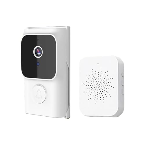 BlesConi Sonnette vidéo intelligente sans fil avec WiFi, interphone vocal bidirectionnel, angle de vision de 75°, stockage dans le cloud, batterie 800 mAh, noir