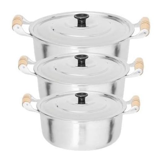 Conjunto Jogo Panelas Grande Alumínio Batido Fundido Grosso 3pçs