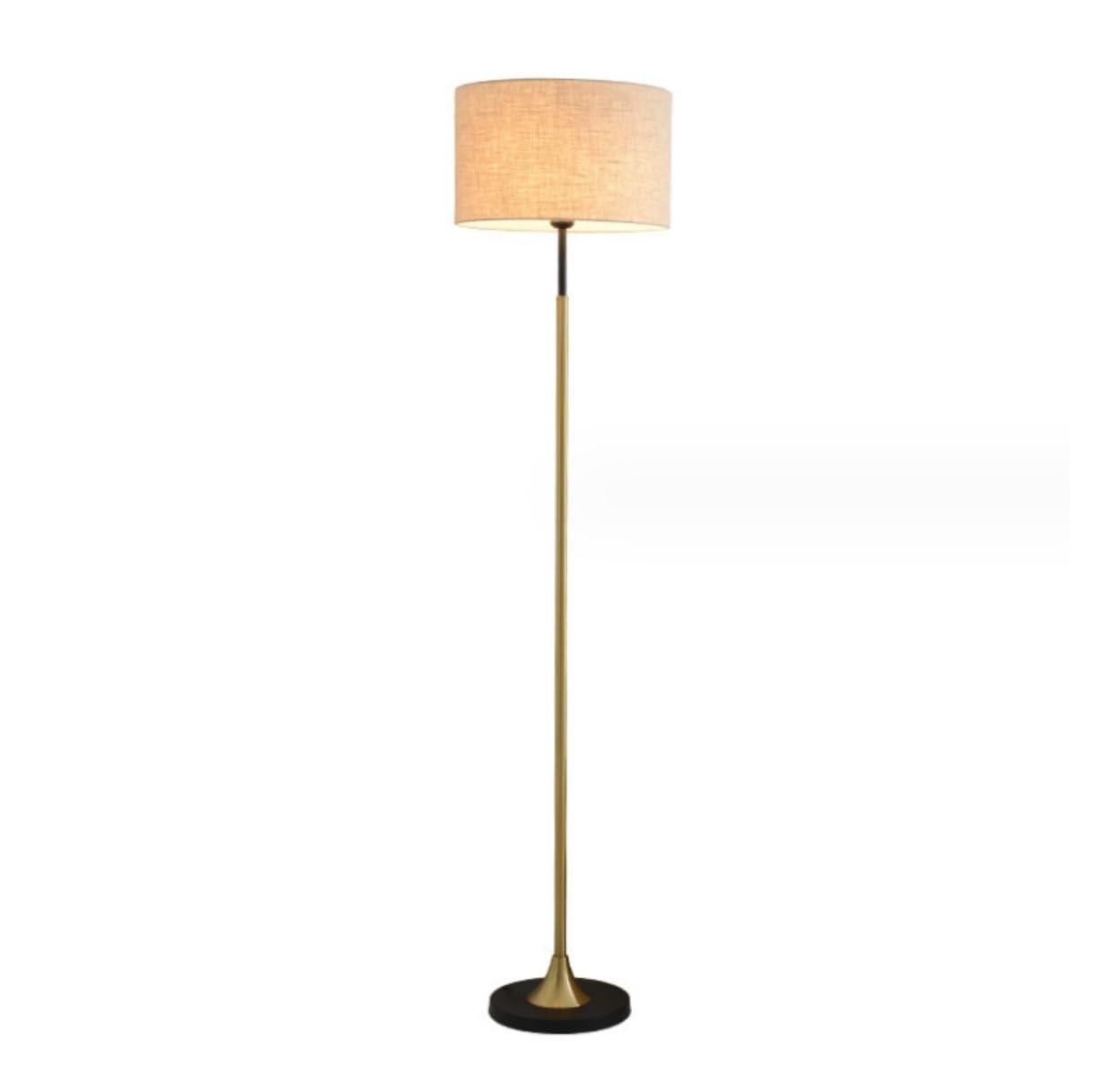 Lámparas de pie de Poste Alto de hierro con acabado textil elegante y duradero 8