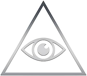 Illuminati Eye Sticker Vinyl Decal Notebook Car Window Laptop 4.5" x 4" (Silver) image 2